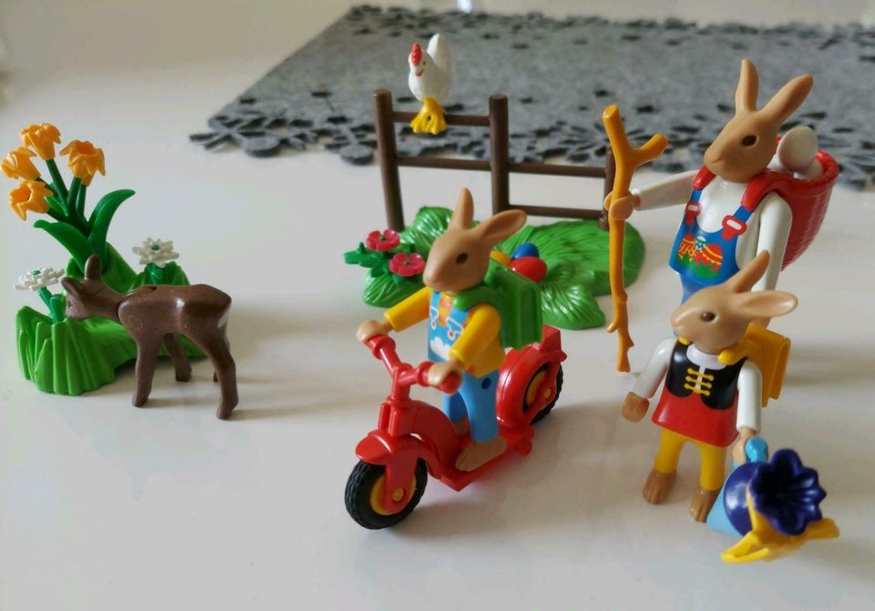 2x Set Playmobil Osterhase Kraxe und Osterhäschens 1. Schultag in Holm