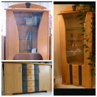 2x Vitrinenschrank Vitrine Schrank massiv helles Echtholz Birke Bayern - Harburg (Schwaben) Vorschau