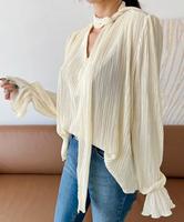 Schöne Bluse mit Plissee-Effekt, Größe XL, in Creme Nordrhein-Westfalen - Borken Vorschau