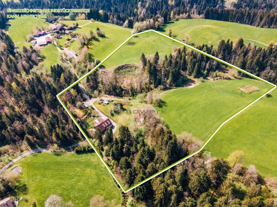 Kernsaniertes Anwesen mit Möglichkeiten zum Wohnen und für Gewerbe - 6,2 ha Land - Stall möglich in Scheidegg