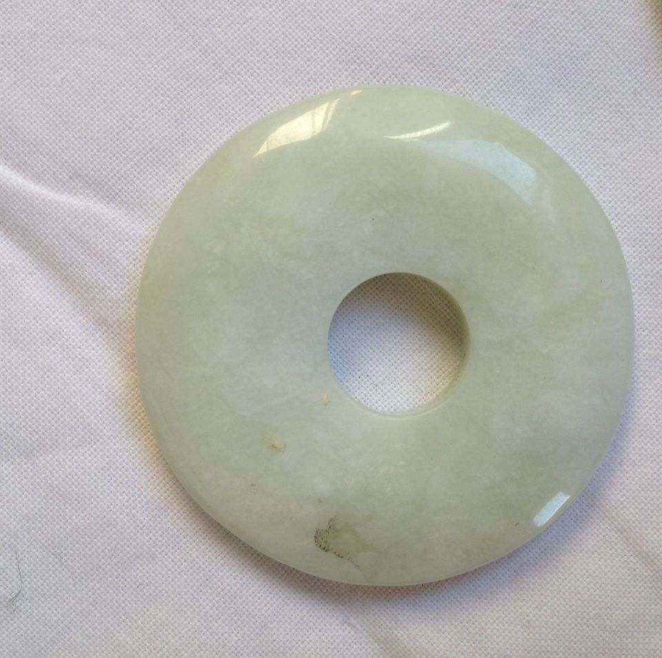 Edelstein Anhänger Donut Amazonitt 4,5 cm in Hammersbach