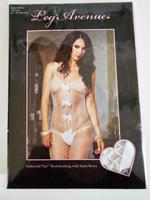 Leg Avenue Grobnetz Catsuit mit Satin-Schleifen weiß - Gr. S-L Niedersachsen - Melle Vorschau