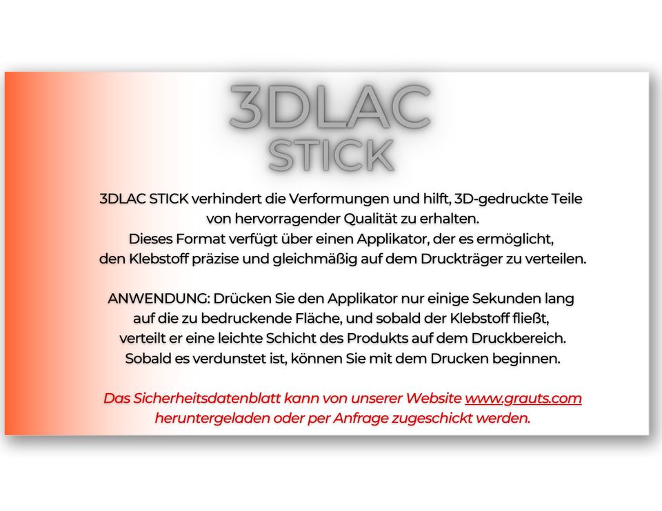 3DLAC Sprühkleber / STICK / PLUS für 3D-Druck bei GRAUTS in