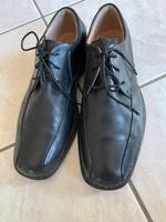 Schwarze Clarks Herrenlederschuh in Größe 10 1/2 Bayern - Vohburg an der Donau Vorschau