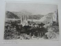 Gemälde Original Stahlstich Bingen am Rhein / Burg Klopp Rheinland-Pfalz - Wöllstein Vorschau