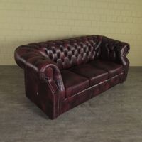 23764 Chesterfield Sofa Couch Leder Rot-Braun 2,07 m München - Altstadt-Lehel Vorschau