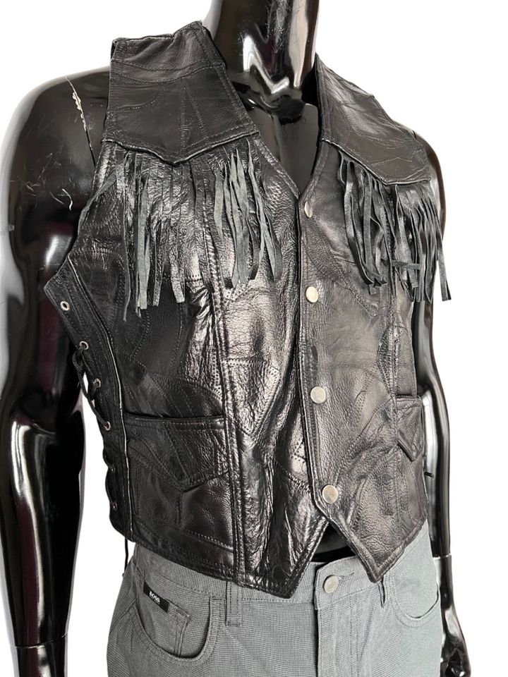 Italian stone genuine buffalo leather vest, M in Berlin