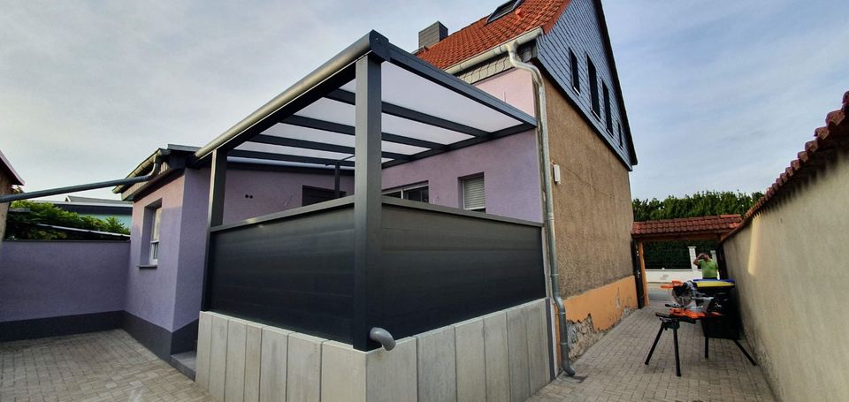 ALU Terrassenüberdachung - Carport - Pergola - Glasschiebewand - in Leipzig