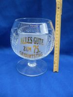 Bohemia Kristall Cognac Glas Schleuderstern zum 75. Geburtstag Sachsen-Anhalt - Weißenfels Vorschau