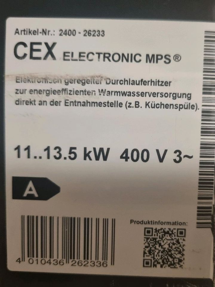 Clage Durchlauferhitzer 400 Volt elektronisch geregelt in Friedrichsdorf