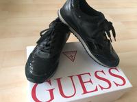 GUESS Sneaker Größe 39 Leder schwarz mit Pailetten Bayern - Regensburg Vorschau