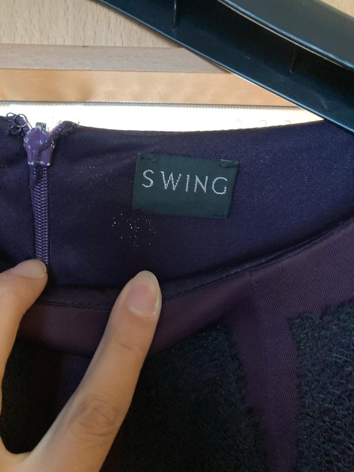 Swing Kleid Abendkleid Etuikleid lila schwarz Größe 38 in Dülmen