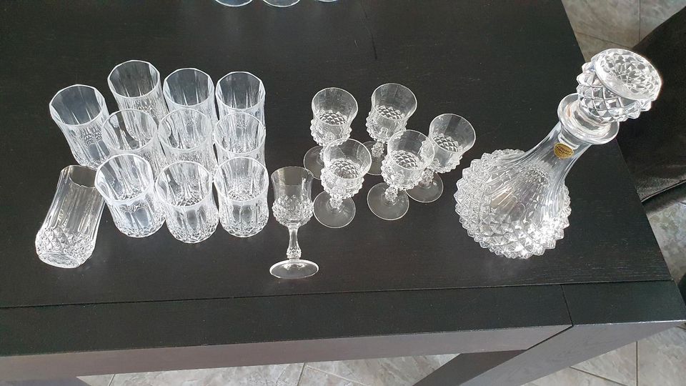 Kristallkaraffe und Gläser 18-teilig in Nordstemmen
