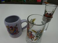 Bierkrüge, Glas m.Schapsglas u.Keramik"Landsknecht..",auch einz. Sachsen-Anhalt - Klötze Vorschau