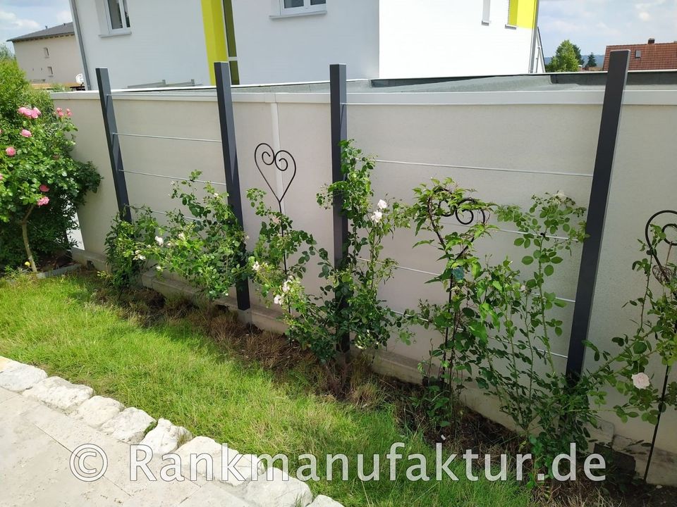 ☘️RANKMANUFAKTUR Design Rankhilfe Rankgerüst Kletterhilfe Rankgitter Spalier Rosenbogen Metall Holz Sichtschutz Garten Terasse Spalierobst Weinrebe Himbeeren Balkon Sichtschutzzaun Hochbeet Pergola ☘️ in Röthenbach