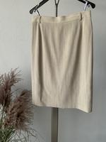 ✳️Damen 42 XL Rock beige meliert Bleistift-Rock Schurwolle Wolle Nordrhein-Westfalen - Nettersheim Vorschau