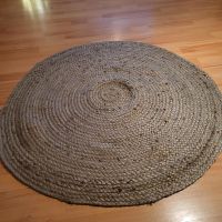 Jute Teppich rund 105 cm Durchmesser grün beige Sachsen-Anhalt - Wolmirstedt Vorschau