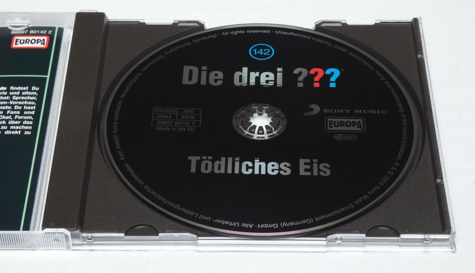 Die drei ??? Fragezeichen (Europa) - 142 - Tödliches Eis - CD/dt. in Bamberg