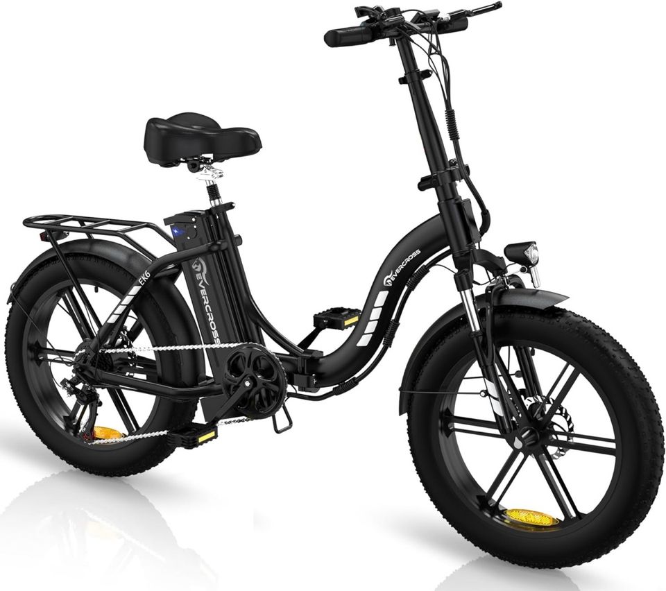 EVERCROSS EK6 E-Bike FAT TIRE 20x4,0 klappbar 90km 48V/15AH/720Wh in Mönchengladbach