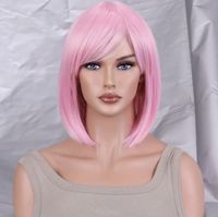 Damen Perücke Cosplay Bob Karneval Rosa Party Wig Glatt Kunsthaar Essen - Rüttenscheid Vorschau