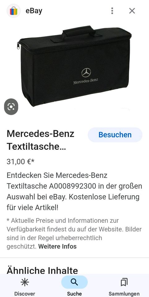 Original Mercedes-Benz  Tasche  A 0008992300 in Stollberg