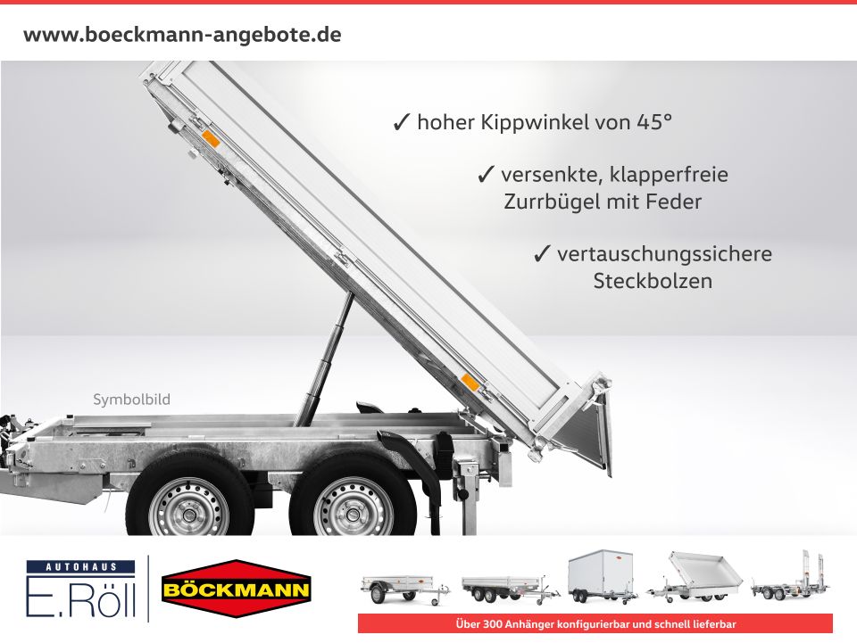 2700kg Böckmann Rückwärtskipper | RK-AL 2514/15 Eco | 256x140cm in Brake (Unterweser)