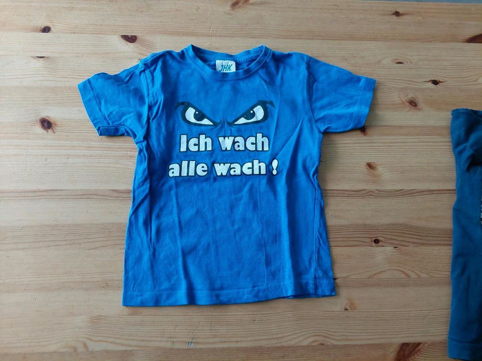 Gr 104 t-shirt Streifen blau uni topolino spruch in Zingst