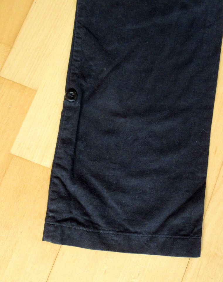 schwarze Leinenbermuda Bermuda H&M Gr 36 krempelbar in Neubiberg