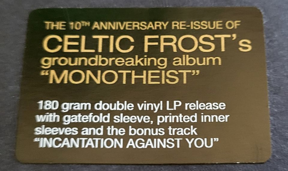 Celtic Frost - Monotheist 2 LPs (2006/2016) Century Media in Erolzheim