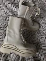 Hippe coole Boots Leder , von Zign , Cremeweiß Wandsbek - Hamburg Rahlstedt Vorschau