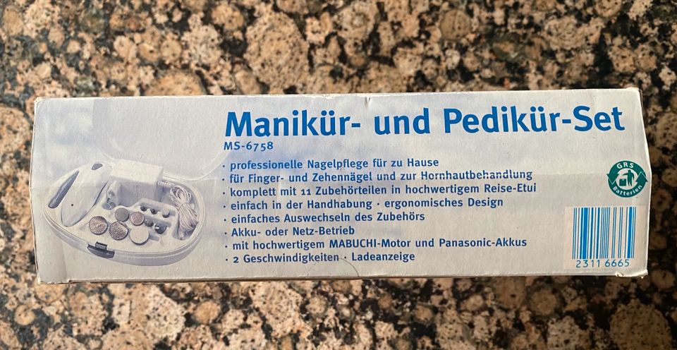 El. Manikür- und Pedikür-Set MS-6758 NEUw. Hartbox in Oberriexingen