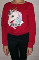 Pullover Unicorns rot H&M Gr.158/164 Niedersachsen - Wedemark Vorschau