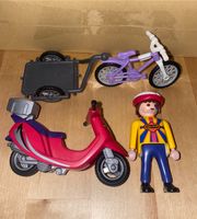 Playmobil Figur - Biker , Fahrrad+Hänger , Roller / Fahrer Berlin - Hellersdorf Vorschau