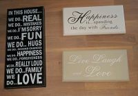 Statement Bilder Holz Spruch Familie Happiness schwarz grau beige Bayern - Johannesberg Vorschau