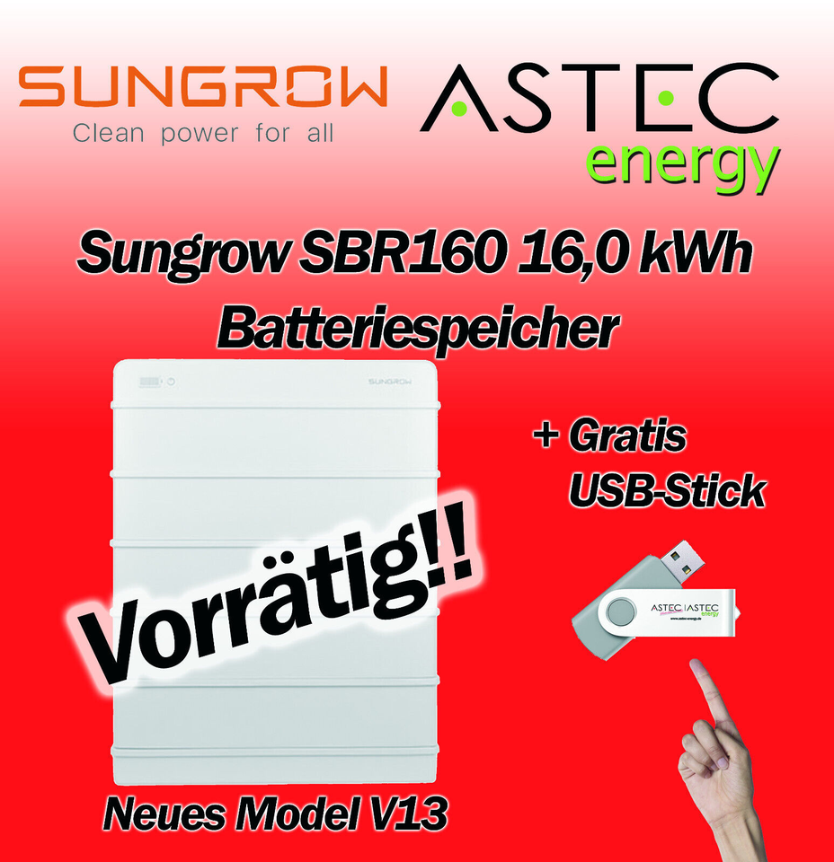 Sungrow Batteriespeicher 9,6 - 22,4kWh Batterie SBR096 - 224 V13 in Overath