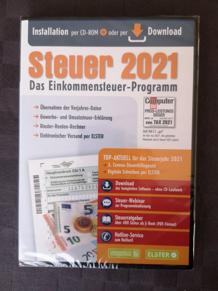 ALDI Steuer 2021 Software Programm Neu OVP Einkommenssteuererklär in Waldbrunn