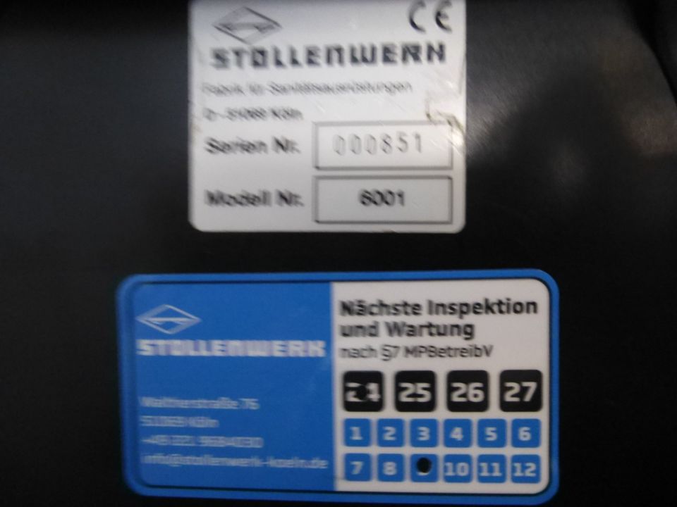 Stollenwerk Tragestuhl Modell 6001 STK 9/2024 schwarz  #2617 in Eichenzell