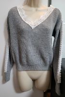 Pullover, Pulli, Spitze, Vintage, Weiß, Grau, Winter Bayern - Elsenfeld Vorschau