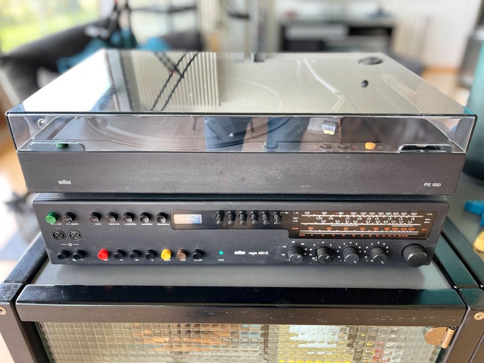 BRAUN Receiver  Regie 450 S + Plattenspieler PS 550 in Lübbecke 