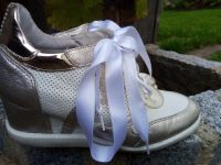 Sansibar Schuhe weiss silber gold Gr 41 Bayern - Aiglsbach Vorschau