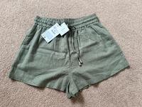 Leinen Shorts Zara NEU Khaki grün M 38 Nordrhein-Westfalen - Telgte Vorschau