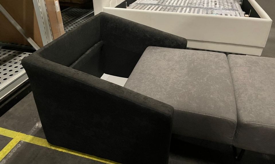 Schlafsofa Sessel anthrazit Schlaffunktion Bettkasten Microfaser in Bielefeld