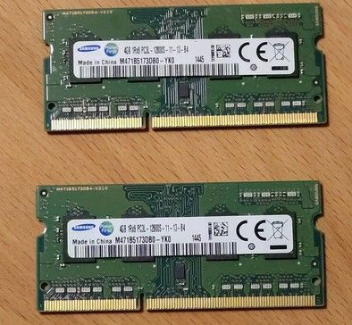 2 x 4GB Samsung Notebook RAM 1Rx8PC3L-12800S in Karlsruhe
