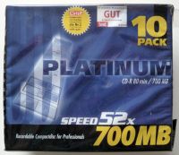 10er Pack Platinum 52x Speed CD-R 80 min / CDs 700 MB Niedersachsen - Melle Vorschau