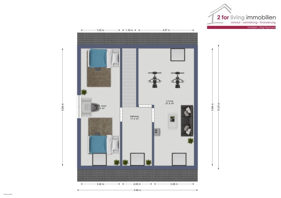 Großzügige Doppelhaushälfte als veredelter Rohbau mit modernem Grundriss und einer Doppelgarage! in Schermbeck