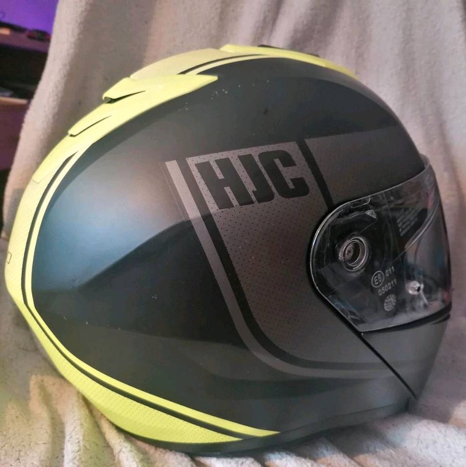HJC i90 Davan Motorrad Helm Klapphelm mit Sonnenblende + Pinlock in Auerbach