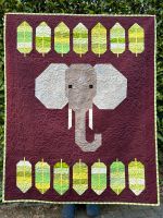 Babydecke mit Elefant und Blättern in ca. 110x130cm Handarbeit Wandsbek - Hamburg Lemsahl-Mellingstedt Vorschau