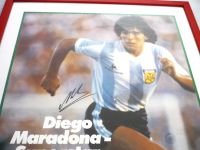 Diego Maradona Unterschrift Puma Poster 60 x 42 Zertifikat COA Bayern - Würzburg Vorschau