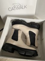 Catwalk booties deichmann schwarz weiß Plateau creme Düsseldorf - Stadtmitte Vorschau