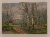 Ölgemälde Oil Painting um 1900 Birkenwald Wald Landschaft Herzogtum Lauenburg - Wohltorf Vorschau